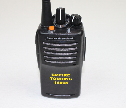 6-Pack of Vertex VX-451-G7-5 UHF (450-512MHz) Portable Radios w/ ENGRAVING