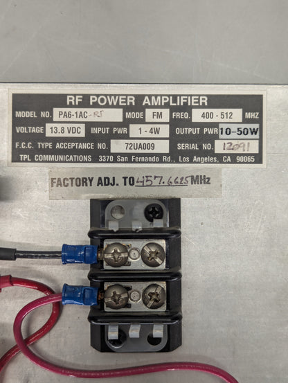 TPL Communications PA6-1AC-RS (400-512 MHz) 50 Watt Power Amplifier