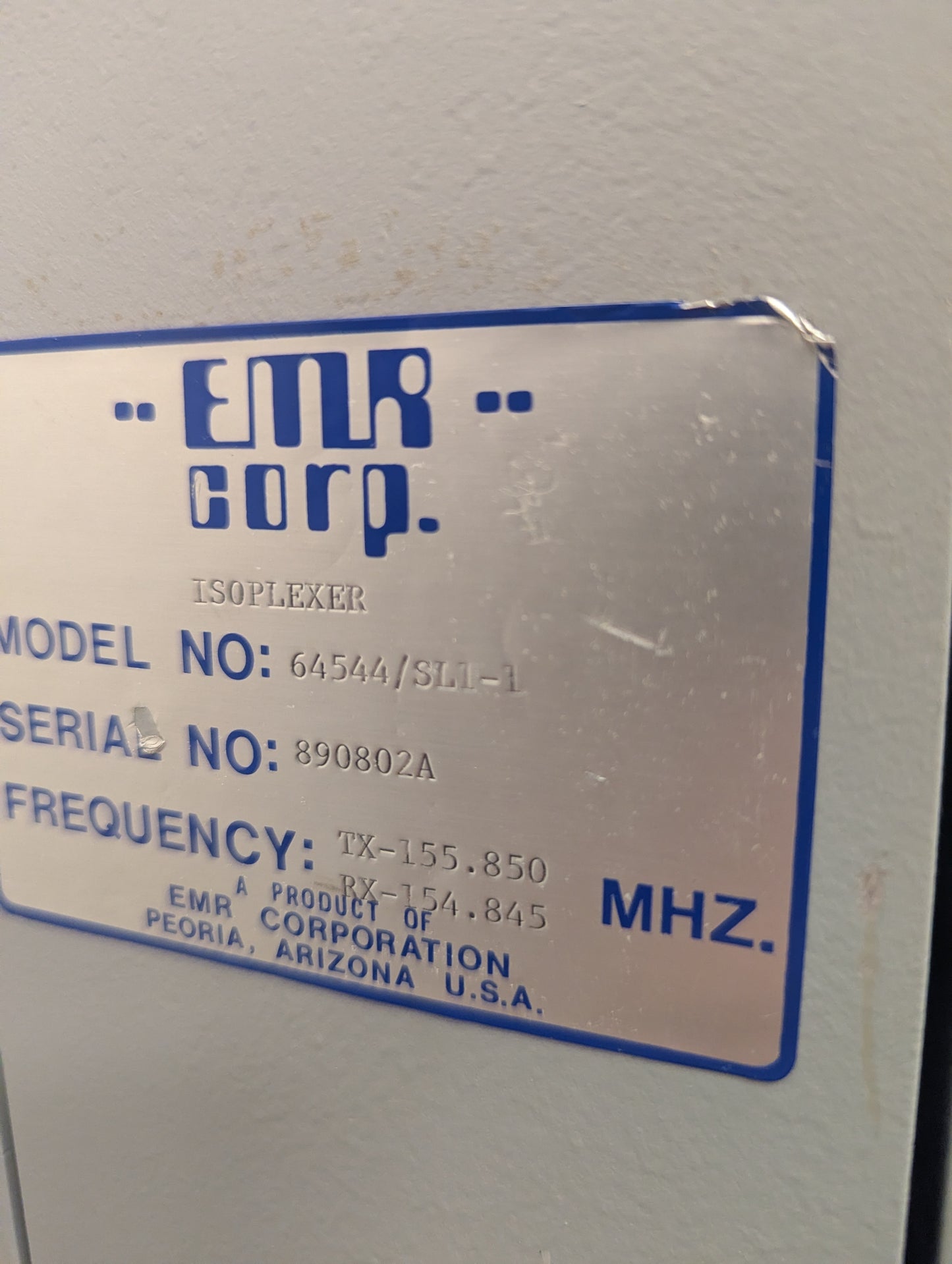 EMR W64544-SL1-1 VHF Iso-Plexer with Single-Stage Isolator