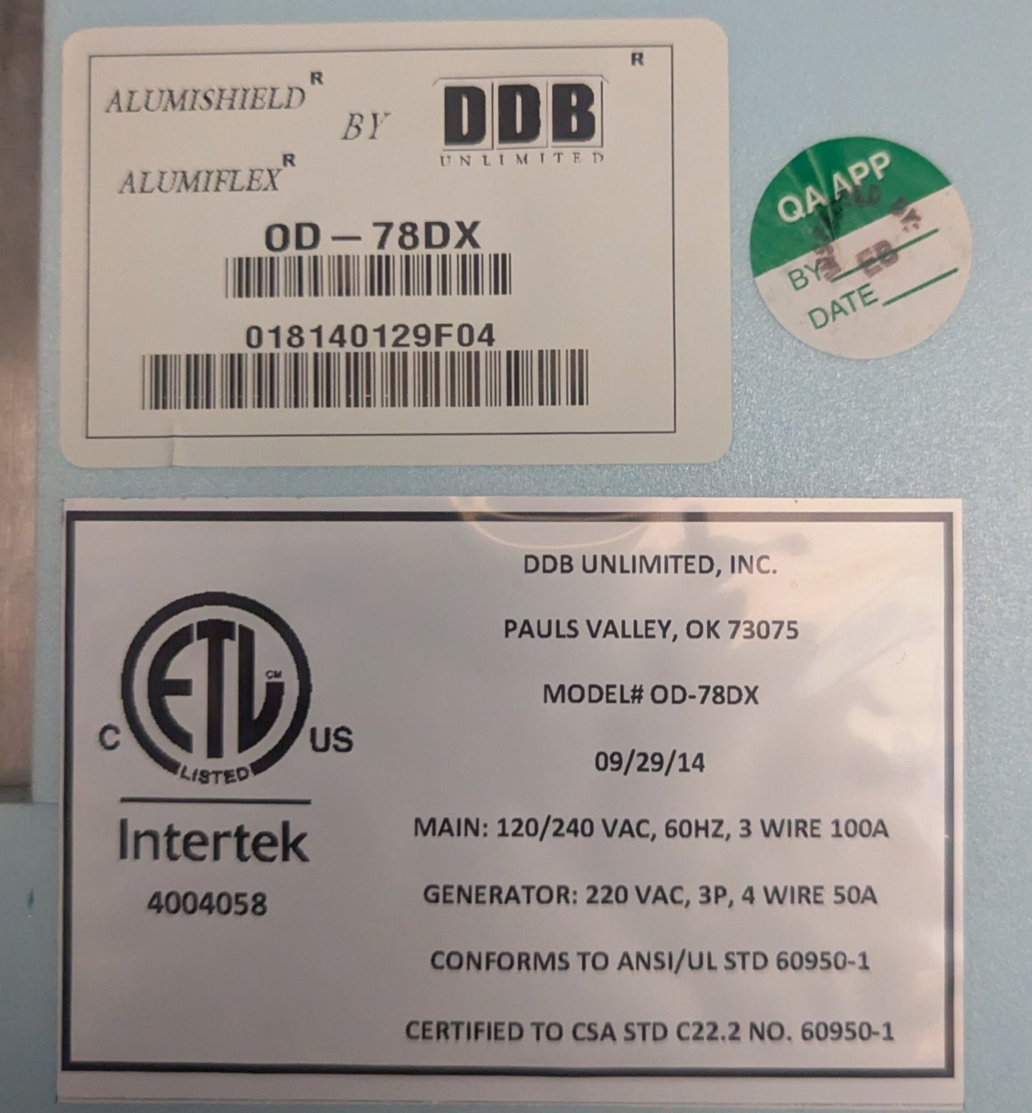 DDB OUTDOOR ENCLOSURE W/ AC (OD-78DX)