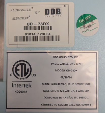 DDB OUTDOOR ENCLOSURE W/ AC (OD-78DX)