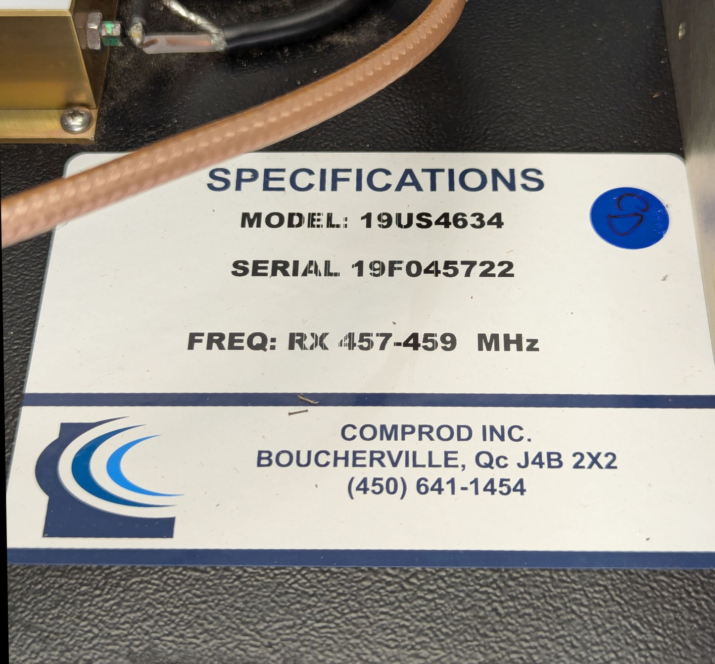 COMPROD 12US2818-R1/XRM 91-45-4N03 UHF RX MULTICOUPLER w/ 3 MHz BP Filter - 406-512MHz