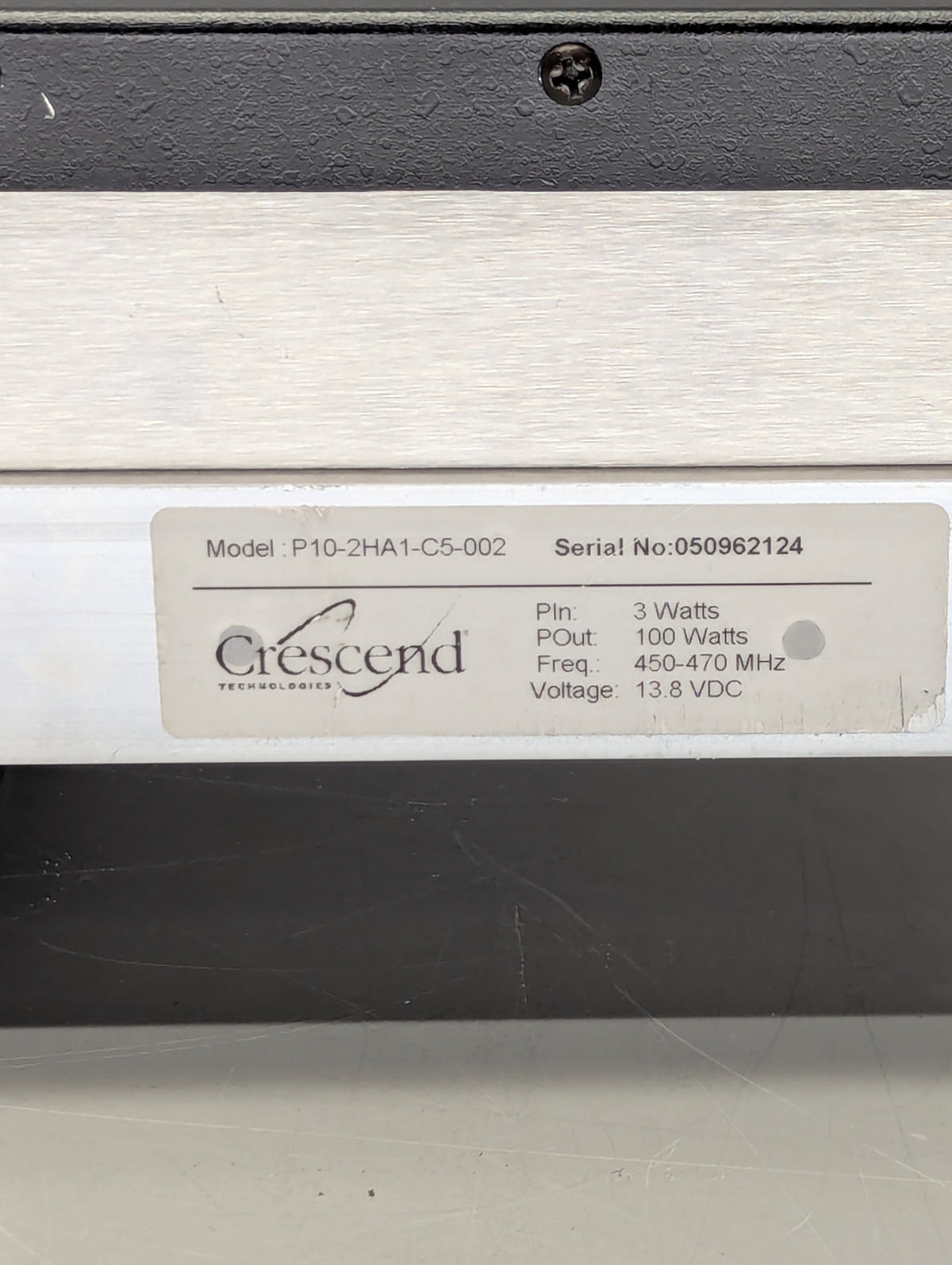CRESCEND TECHNOLOGIES (P10-2HA1-C5-002) 450-470 MHz IN-LINE P.A