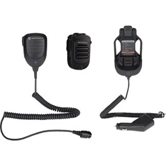 Motorola RLN6551B Long Range Wireless/Bluetooth Speaker Mic Kit w/ Vehicle Charger (APX, XPR, XTL)
