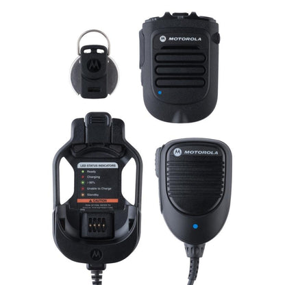 Motorola RLN6551B Long Range Wireless/Bluetooth Speaker Mic Kit w/ Vehicle Charger (APX, XPR, XTL)
