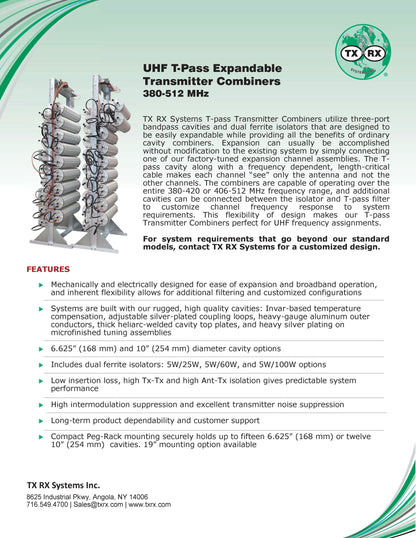 Bird/TxRx (TXRX 73-67-11) UHF Combiner Expansion Cavity