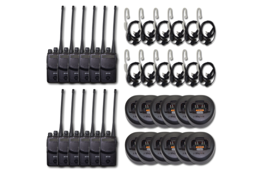 Motorola BC-130 UHF (450-470MHz) Portable Radio (12-Pack "Security" Kit)