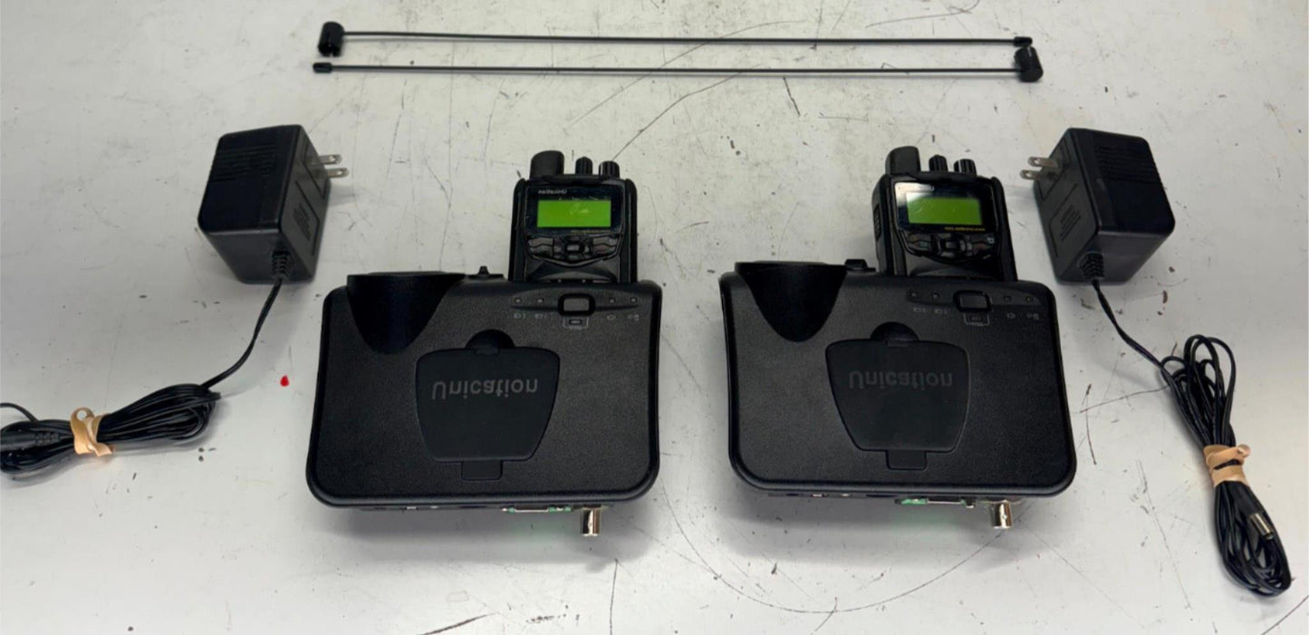 2 Unication G1 VHF Pagers 148-164 MHz w/ Amplified Charger