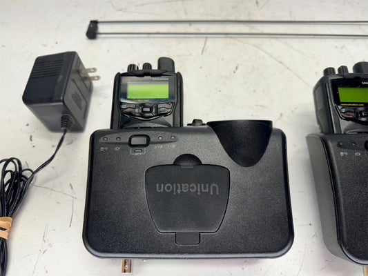 2 Unication G1 VHF Pagers 148-164 MHz w/ Amplified Charger