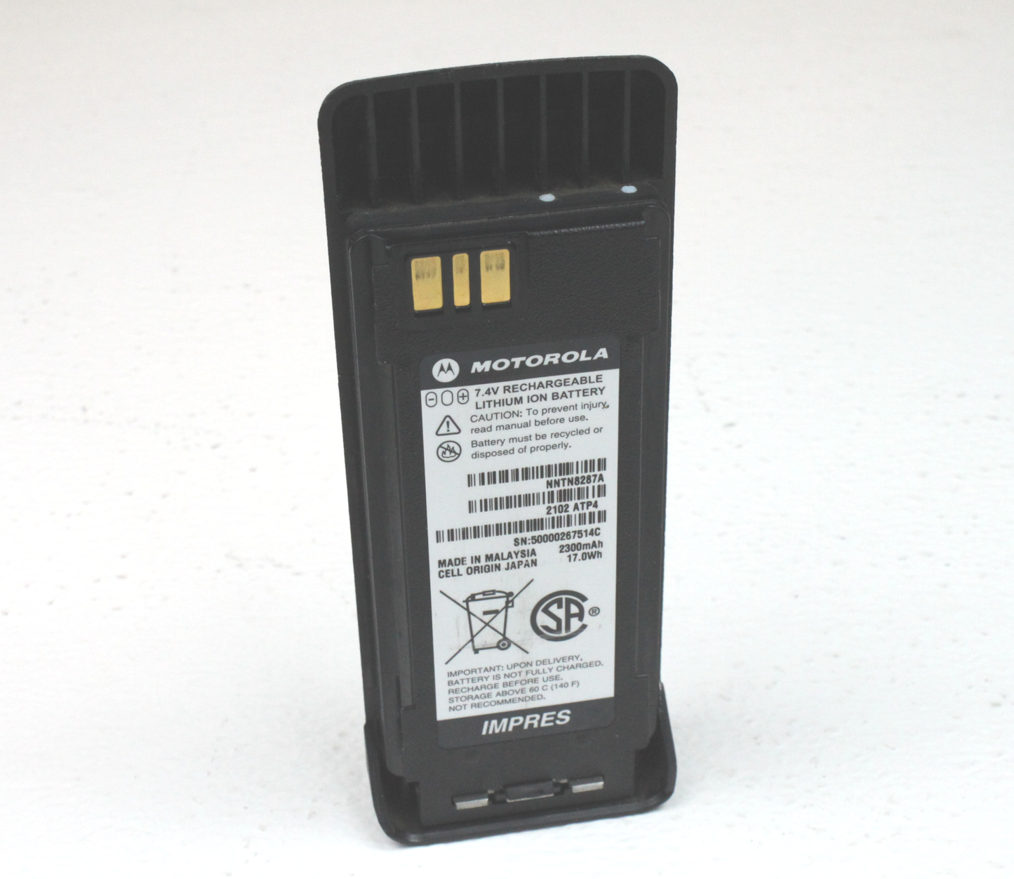 5-Pack of Motorola IMPRES OEM NNTN8287A Li ion CSA 23000mAh 2019-2021 Batteries