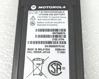 Motorola IMPRES OEM NNTN8287A Li ion CSA 23000mAh Analyzed 2019 & 2020 Battery