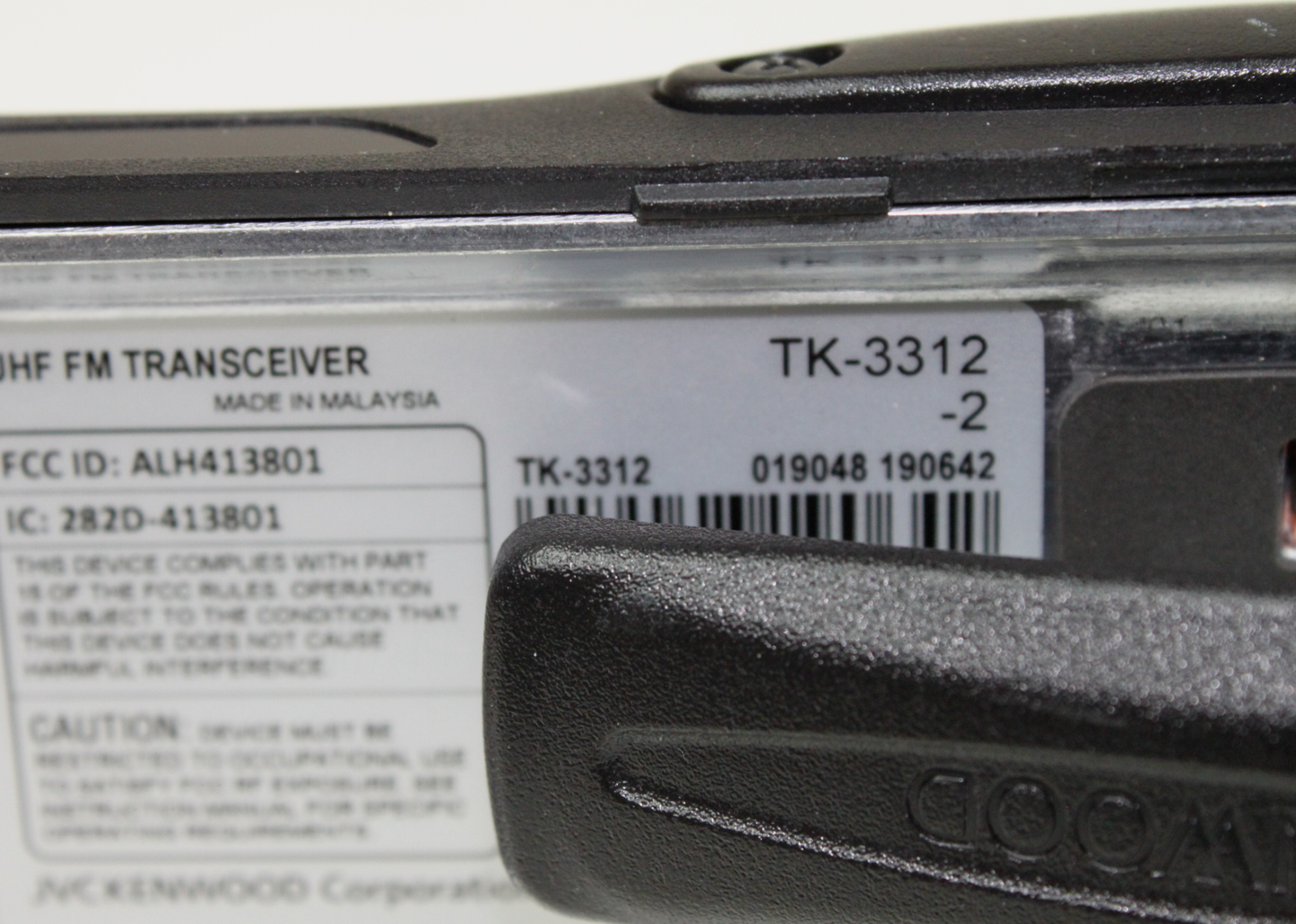 Kenwood TK-3312-2 TK3312-2 UHF Radio 400-470 Mhz 128ch 5W ANALOG FleetSync