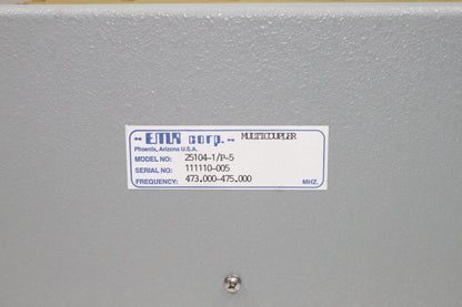 EMR Corporation (Model # 25104-1/P-5) 4 channel RX Multicoupler UHF 300-512 MHz