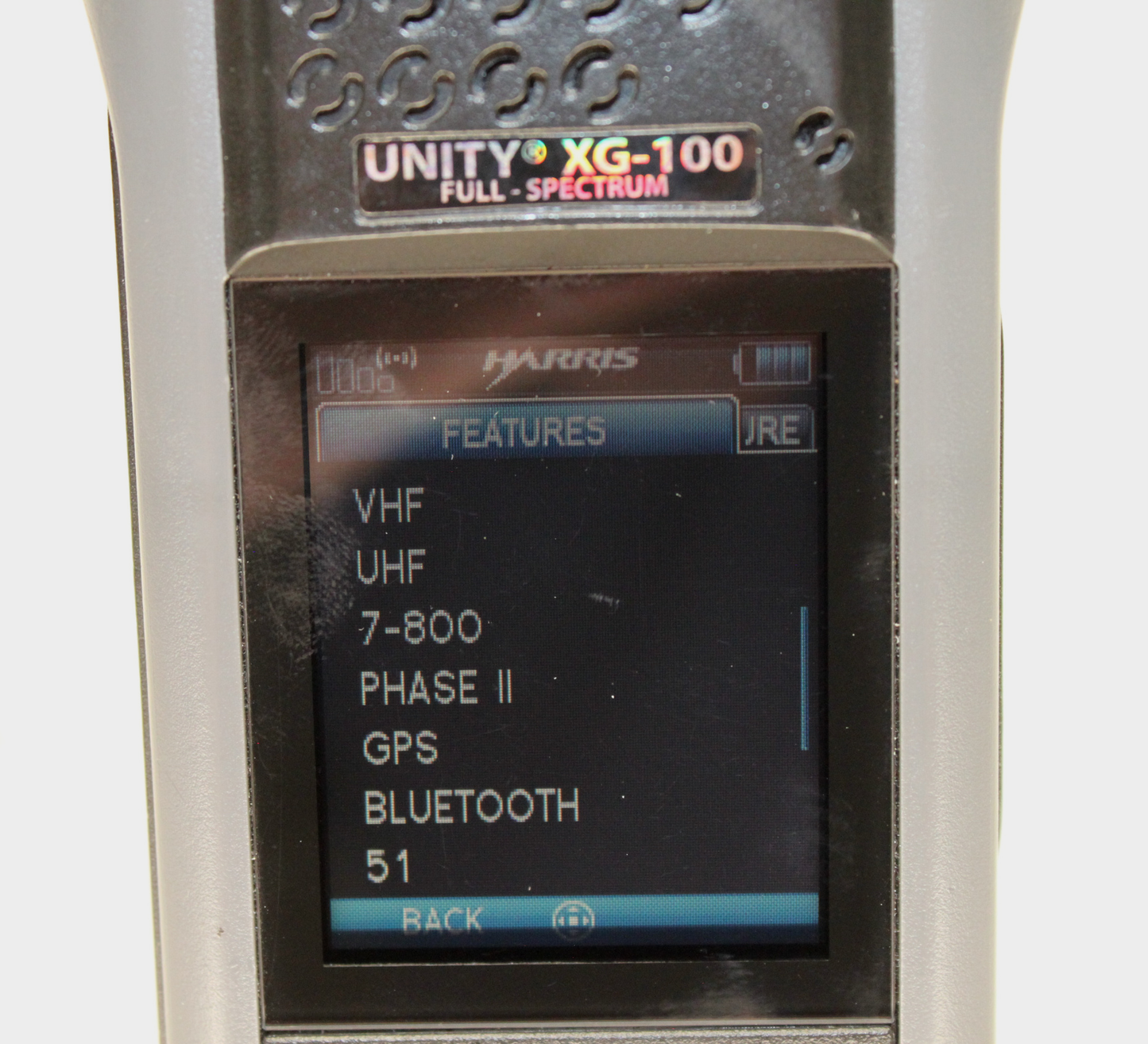 Harris UNITY XG-100P Tri-Band PHASE 2 P25 Trunking/Conv Radio & Battery ONLY