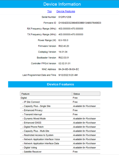 Motorola MTR3000 UHF 403-470Mhz 100W Digital Repeater CONNECT PLUS