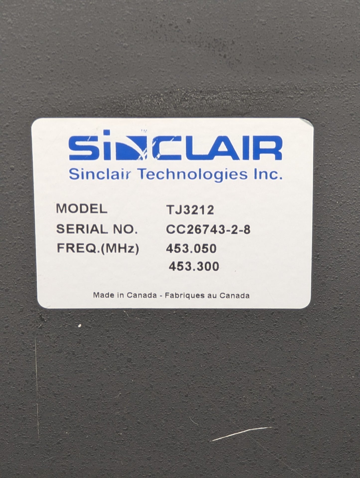 Sinclair TJ3212-2 channel Combiner-7" Cavity-Ferrite with dual stage isolator