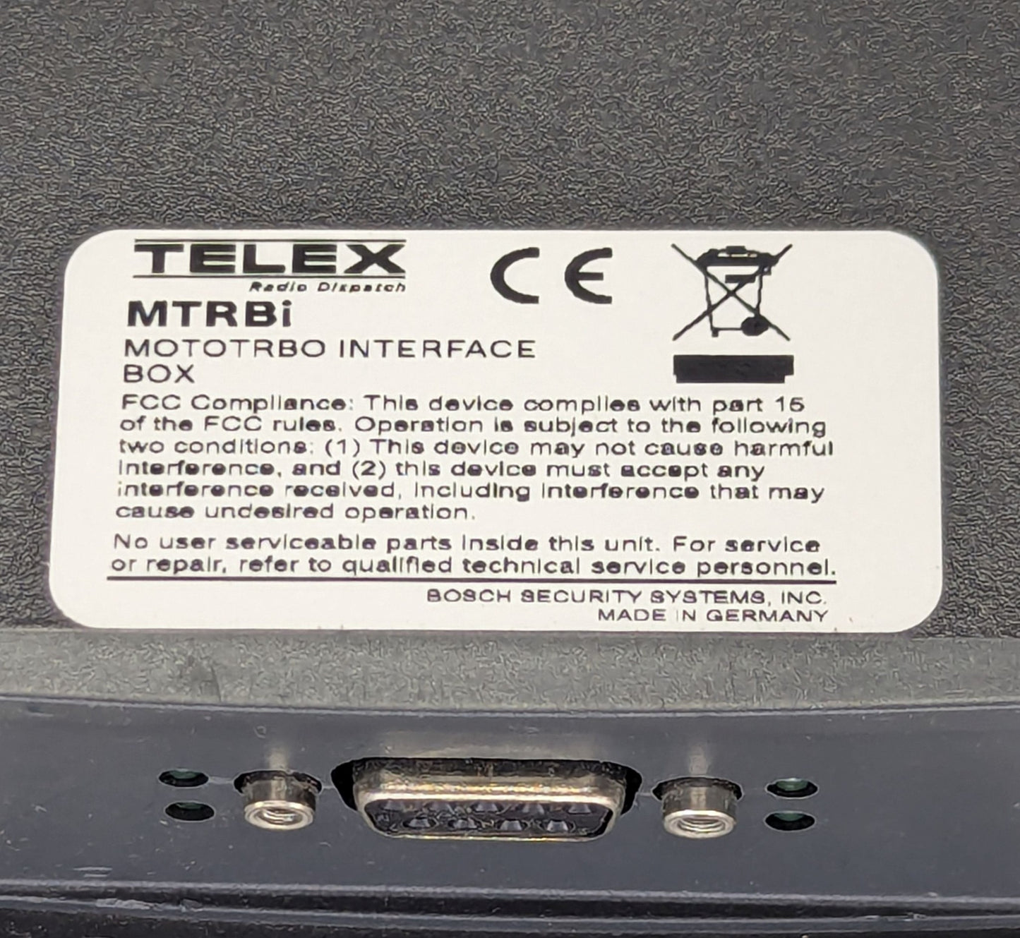 Telex Radio Dispatch MTRBi Mototrbo Interface Box