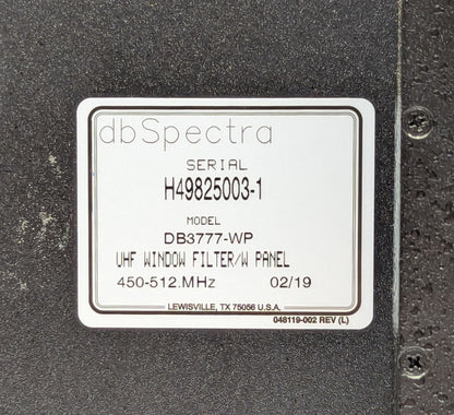 dbSpectra DB3777-WP (450-512 MHz) Receive Window Filter