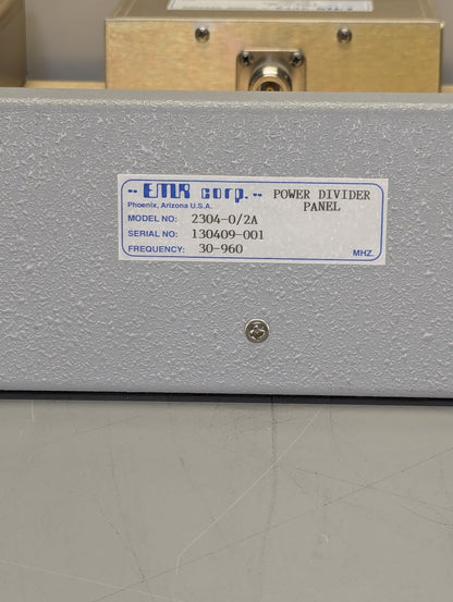 (3) tray mounted EMR Power Dividers Model 2304-0/2A