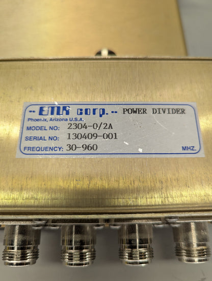 (3) tray mounted EMR Power Dividers Model 2304-0/2A