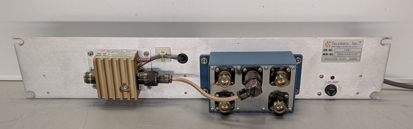 TELEWAVE 4 Channel Receiver Distribution Panel TWR4-450-110