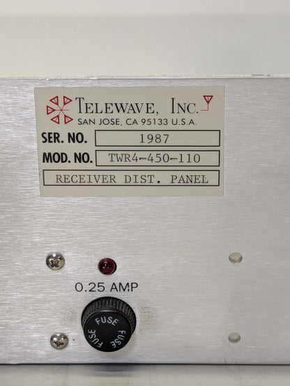 TELEWAVE 4 Channel Receiver Distribution Panel TWR4-450-110