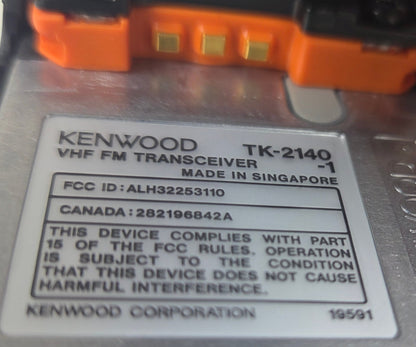 Kenwood Portable TK-2140 VHF 136-174 Mhz 250ch 5W