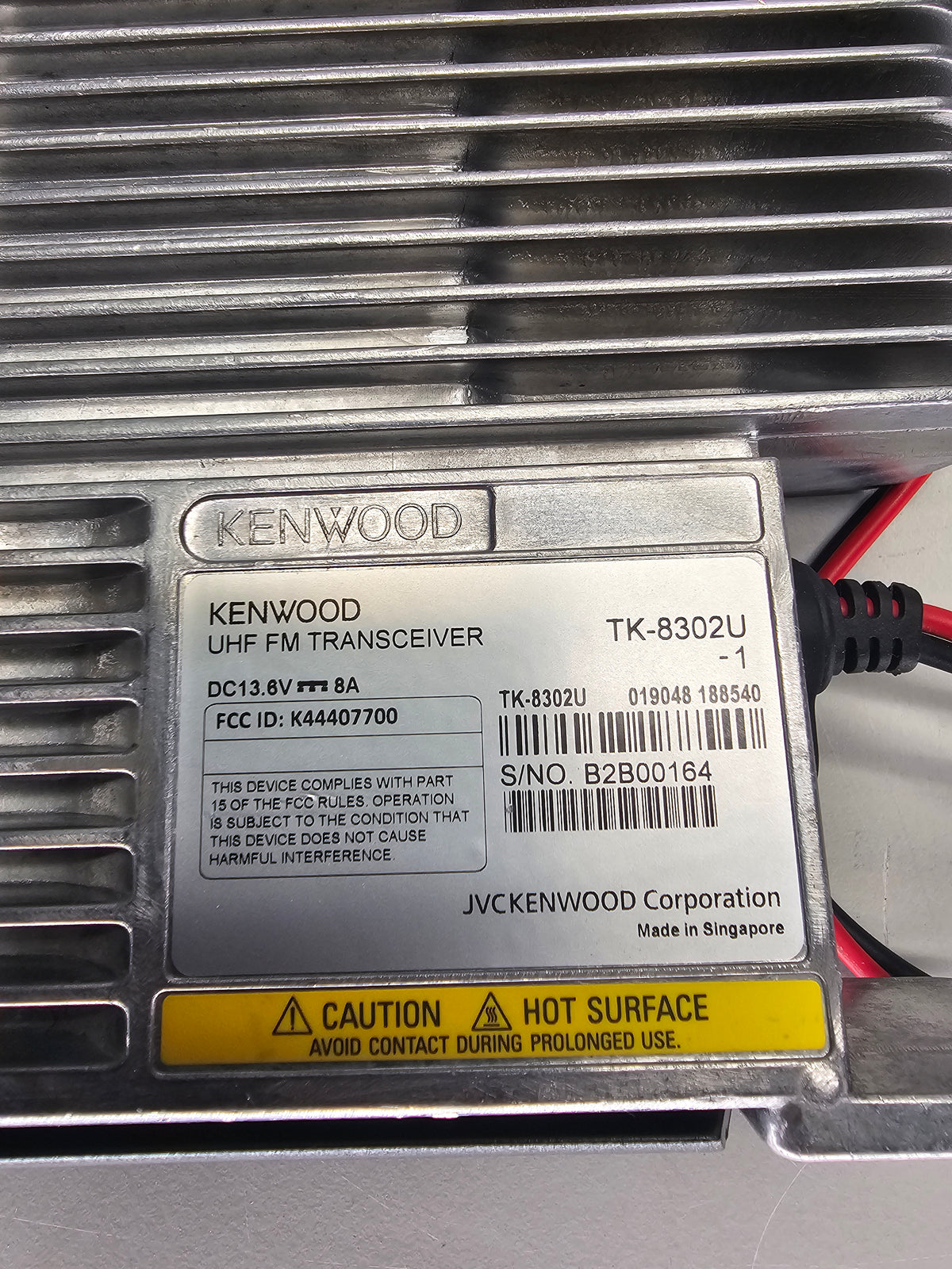 Kenwood Mobile TK-8302U-1 UHF 450-520 MHz 16ch 25W