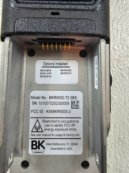 BK Portable BKR9000 T2.5 VHF UHF 7/800 5000ch 6W T2.5 (LKP) P25 2 pack with Speaker Mics