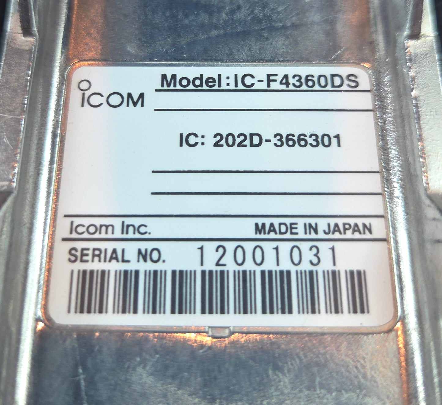 Icom Portable IC-F4360DS UHF 400-470 Mhz 512ch 5W IDAS Trunking