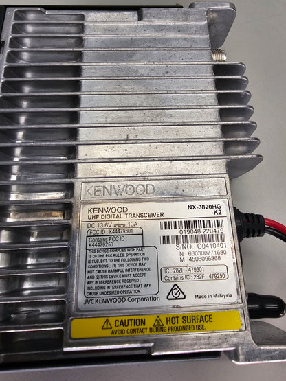 Kenwood Mobile NX-3820HGK-2 UHF 400-470 Mhz 512ch 45W