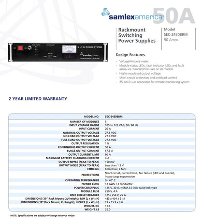 SAMLEXPOWER POWER SUPPLY (SEC-2450BMR)