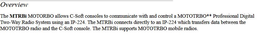 Telex Radio Dispatch MTRBi Mototrbo Interface Box