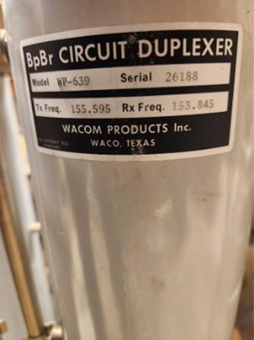 WACOM VHF 4-Cavity Duplexer WP-639